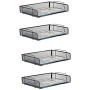Mind Reader DSTACK4-BLK Stackable Letter, Tray Mesh Desk, Magazine Storage, Desktop File, Document Organization Holder, Black 4 Piece, 4 Count Mind Reader DSTACK4-BLK Stackable Letter, Tray Mesh Desk, Magazine Storage, Desktop File, Document Organization Holder, Black 4 Piece, 4 Count