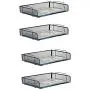 Mind Reader DSTACK4-BLK Stackable Letter, Tray Mesh Desk, Magazine Storage, Desktop File, Document Organization Holder, Black 4 Piece, 4 Count