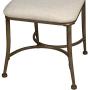 Hillsdale Canal Street Metal Vanity Stool, Golden Bronze