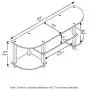 Furinno Turn-S-Tube Wide TV Entertainment Center, Black/Grey Furinno Turn-S-Tube Wide TV Entertainment Center, Black/Grey