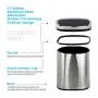 13 Gallon Touch-Free Automatic Stainless-Steel Trash Can Garbage Can Metal Trash Bin with Lid for Kitchen Living Room Office Bathroom, Electronic Touchless Motion Sensor Automatic Closure & Opening 13 Gallon Touch-Free Automatic Stainless-Steel Trash Can Garbage Can Metal Trash Bin with Lid for Kitchen Living Room Office Bathroom, Electronic Touchless Motion Sensor Automatic Closure & Opening