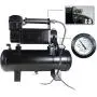 Shueriu Train Horn - 4-Trumpet 180 psi Air System 150dB+ 10 L Metal 12V Train Horns kit for Trucks Air Horn for Any 12V Vehicles Trucks Lorrys Trains Boats Cars Black