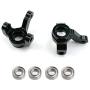 JVSISM for JIMNY XMYKC01CM 1/16 RC Car Upgrade Parts Metal Front Steering Knuckle Cup with Bearing Accessories,Black