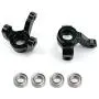 JVSISM for JIMNY XMYKC01CM 1/16 RC Car Upgrade Parts Metal Front Steering Knuckle Cup with Bearing Accessories,Black