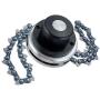 Ineedtech 65Mn Trimmer Head with Coil Chain for Medium Size Garden Lawn Grass Trimmer, Brush Cutter, Weed Eater, Chain Mower, Outdoor Power Tools Replacement Part Accessory