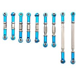 ShareGoo 9Pcs Metal Pull Rod Steering Servo Link Linkages Swing Arm Tie Rod Upper Suspension Ends for Wltoys 12428-ABC 12429 12423-ABC FY-01 FY-02 FY-03 FY-04 FY-05 FY-07 1/12 RC Car