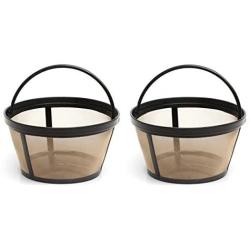 2 X Permanent Basket-Style Gold Tone Coffee Filter designed for Mr. Coffee 10-12 Cup Basket-Style Coffeemakers