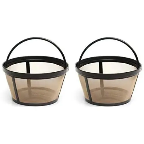 2 X Permanent Basket-Style Gold Tone Coffee Filter designed for Mr. Coffee 10-12 Cup Basket-Style Coffeemakers 2 X Permanent Basket-Style Gold Tone Coffee Filter designed for Mr. Coffee 10-12 Cup Basket-Style Coffeemakers