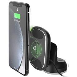 iOttie ITap 2 Wireless Magnetic Qi Wireless Charging Dashboard Mount || Compatible with IPhone XS XR X Max Samsung S10 S9 + Smartphones | + Dual Car Charger