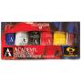 Grumbacher Academy Acrylic Paint, 90ml/3 oz Metal Tube, 6-Color Mixing Set (C1026)