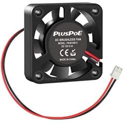 PLUSPOE 40mm x 10mm DC 12V Brushless Cooling Fan, Dual Ball Bearing for Computer case 3D Printer Humidifier and Other Small Appliances Series Repair Replacement