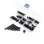 Black M6 Hex Drive Socket Cap Bolts Kit, binifiMux 35-Set Allen Head Countsunk Furniture Crib Bolts Nuts Kit, M6x15mm/ 20mm/ 25mm/ 30mm/ 35mm/ 40mm/ 50mm