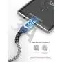 USB Type C Cable 3A Fast Charging [2-Pack 3.3ft], JSAUX USB-A to USB-C Charge Braided Cord Compatible with Samsung Galaxy S10 S9 S8 S20 Plus A51 A11,Note 10 9 8, PS5 Controller, USB C Charger(Silver)