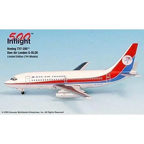 Dan Air London G-BLDE 737-200 Airplane Miniature Model Metal Die-Cast 1:500 Part# A015-IF5732002 Dan Air London G-BLDE 737-200 Airplane Miniature Model Metal Die-Cast 1:500 Part# A015-IF5732002
