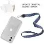 Phone Tether Tab, COCASES 2 Pack Update Phone Lasso Patch with Replacement Part for Smartphone Lanyard Safety Tethe（Transparent）