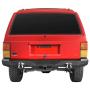Hooke Road Cherokee XJ Metal Front Bumper and Rear Bumper Combo Compatible with Jeep Cherokee XJ 1984-2001