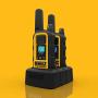 DEWALT DXFRS800 2 Watt Heavy Duty Walkie Talkies - Waterproof, Shock Resistant, Long Range & Rechargeable Two-Way Radio with VOX (2 Pack)