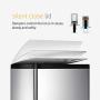 simplehuman 46 Liter / 12.2 Gallon Rectangular Dual Compartment Recycling Kitchen Step Trash Can, Brushed Stainless Steel