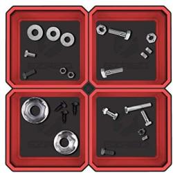 E-Z Red RD Expandable Organization EZTRAY-Q Made from Strong and Flexible Silicone Body and Magnetic ABS Plate Parts Tray, One Large