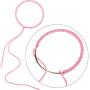 Hestya 10 Pieces Metal Rings Hoops with 10 Pieces 3 mm Faux Suede Cord String for Dream Catcher