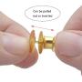 Tie Tacks and Clutch Backs Set, 30 Pieces Metal Pin Backs Locking Pin Keepers with 30 Pieces 10mm Tie Tacks Blank Pins (Gold)- No Tool Required