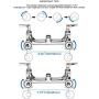 JZBRAIN Commercial Faucet with Sprayer 8 Inch Center 42'' Height Commercial Wall Mount Faucet Pre-Rinse Kitchen Sink Fuacet with 12'' Swing Spout Fit for 3 Compartment Sink