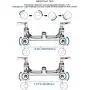 JZBRAIN Commercial Faucet with Sprayer 8 Inch Center 42'' Height Commercial Wall Mount Faucet Pre-Rinse Kitchen Sink Fuacet with 12'' Swing Spout Fit for 3 Compartment Sink