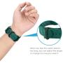 Misker Nylon Band Compatible with Apple Watch Band 44mm 42mm 40mm 38mm,Breathable Sport Strap with Metal Buckle Compatible with iwatch Series 5/4/3/2/1 (Blackish Green, 42mm/44mm)