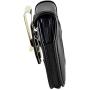 Turtleback Fitted Case for Kyocera Cadence Black Flip Phone Black Leather Rotating Removable Metal Belt Clip - Made in USA