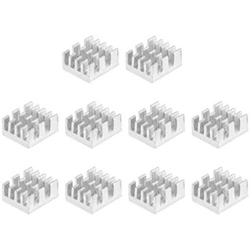 uxcell Electronic Radiators Heatsink for Motor,3D Printer 8.8x8.8x5mm Silver 10pcs