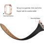 WFEAGL Leather Bands Compatible with Apple Watch 38mm 40mm 42mm 44mm, Top Grain Leather Band Slim & Thin Replacement Wristband for iWatch SE & Series 6/5/4/3/2/1 (Black/RoseGold, 38mm 40mm )