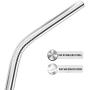 Metal Straws with Silicone Tip, 8.5'' 10.5'' Reusable Stainless Steel Straws with Cleaning Brush for 20 30oz Cups (Silver)