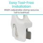 Vive Bathtub Rail - Heavy Duty Bathroom Tub Safety Rail for Elderly, Seniors, Handicap and Disabled - Clamp Railing Bath Support - Adjustable Shower Hand Grip - Handle Assist Grab Bar - Fits Most Tubs