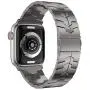 LDFAS Compatible for Apple Watch Band 40mm 38mm, Titanium Metal Watch Bands with Enhanced Durability Version Compatible for Apple Watch SE, Apple Watch Series 6/5/4/3 Smartwatch, Silver