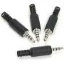 Ancable Replacement 4-Pack TRRS Male Plug 4 Pole 1/8'' 3.5mm Solder Type DIY Audio Cable Connector for Repair Headphones Headset Ancable Replacement 4-Pack TRRS Male Plug 4 Pole 1/8'' 3.5mm Solder Type DIY Audio Cable Connector for Repair Headphones Headset