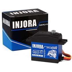 INJORA RC Servo 25KG Digital Servo High Torque RC Parts for 1:10 RC Crawler SCX10 TRX4 D90 (25KG)