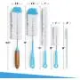 Bottle Brush Cleaner 5 Pack - Long Water Bottle and Straw Cleaning Brush - Kitchen Wire Scrub Set for Washing, Wine Decanter, Baby, Kombucha, Pipes, Hydro Flask Tumbler, Sinks, Beer Brewing Supplies Bottle Brush Cleaner 5 Pack - Long Water Bottle and Straw Cleaning Brush - Kitchen Wire Scrub Set for Washing, Wine Decanter, Baby, Kombucha, Pipes, Hydro Flask Tumbler, Sinks, Beer Brewing Supplies