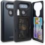 TORU CX PRO Compatible with LG V20 Case - Protective Dual Layer Wallet with Hidden Card Holder + ID Card Slot Hard Cover, Strap & USB Adapter - Metal Slate