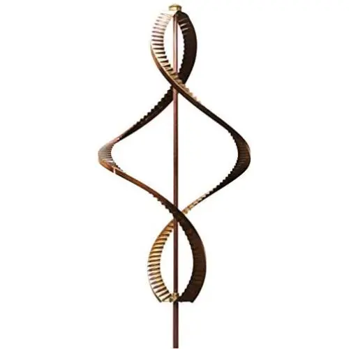 Stanwood Wind Sculpture Kinetic Copper Dual Helix Spinner Stanwood Wind Sculpture Kinetic Copper Dual Helix Spinner