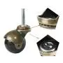 AAGUT 2'' Ball Casters Stem Caster Wheels Set of 4 with 5/16'' x 1-1/2'' (8 x 38mm) with Metal Sockets Replacement Vintage Antique Swivel Wheel for Sofa, Chair, Cabinet
