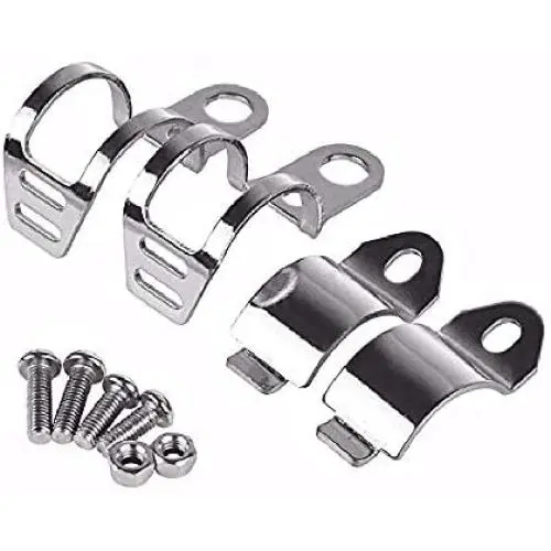 PerfecTech 1pair Metal Motorcycle Modified Turn Signal Light Indicator Mount Bracket Clamp 30-45mm (Chrome) PerfecTech 1pair Metal Motorcycle Modified Turn Signal Light Indicator Mount Bracket Clamp 30-45mm (Chrome)