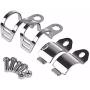 PerfecTech 1pair Metal Motorcycle Modified Turn Signal Light Indicator Mount Bracket Clamp 30-45mm (Chrome)