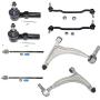MILLION PARTS 8 Pcs Front Lower Upper Control Arm Ball Joints Outer Tie Rod End Link Sway Bar Suspension Kit K620166 K620167 K90352 K90353 EV427 ES3438