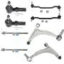 MILLION PARTS 8 Pcs Front Lower Upper Control Arm Ball Joints Outer Tie Rod End Link Sway Bar Suspension Kit K620166 K620167 K90352 K90353 EV427 ES3438