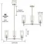 VINLUZ 3 Lights Modern Chandeliers Metal Light Fixtures Ceiling Brushed Nickel Industrial Pendant Lighting for Dinging Room Living Room Kitchen Bedroom Hallway
