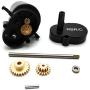 JVSISM for WPL D12 1/10 RC Truck Car Upgrade Parts Metal Transmission Gearbox Gear Box with Metal Gear Set Accessories,Titanium
