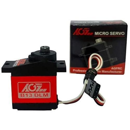 AGFrc Sub-Micro Servo Motor - Upgrade Metal Case Titanium Geared 13g 3.8kg Mini Servo for 1/14 1/18 1/24 RC Cars RC Planes