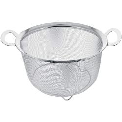 U.S. Kitchen Supply 3 Quart Stainless Steel Mesh Net Strainer Basket with a Wide Rim, Resting Feet and Handles - Colander to Strain, Rinse, Fry, Steam or Cook Vegetables & Pasta