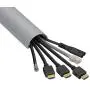 D-Line TV Cable Raceway On-Wall Cord Cover Grey, 39 Inch Large Channel to Hide and Conceal Cords, Cables, or Wires - Cable Management - 2 inch (W) x 1 inch (H)