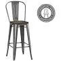 DHP Luxor 30'' Wood Seat, Set of 2 Bar Stool, Antique Gun Metal DHP Luxor 30'' Wood Seat, Set of 2 Bar Stool, Antique Gun Metal